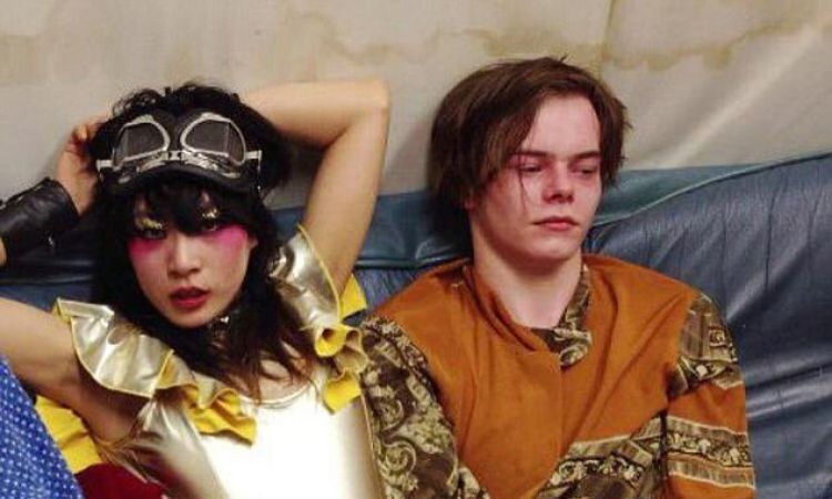 An old picture of Akiko Matsuura and Charlie Heaton.